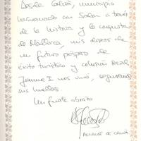 Il·lm. Sr. Alfonso Rodríguez Badol, Alcalde Ajuntament de Calvià (Mallorca), 8-9-2016