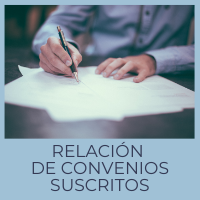 Relación de convenios suscritos